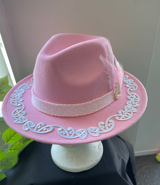 Potae - Pale Pink Fedora Felt Hat