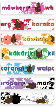 Wall Border Maori colours bilingual