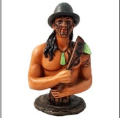 Polystone Maori Warrior With Hat