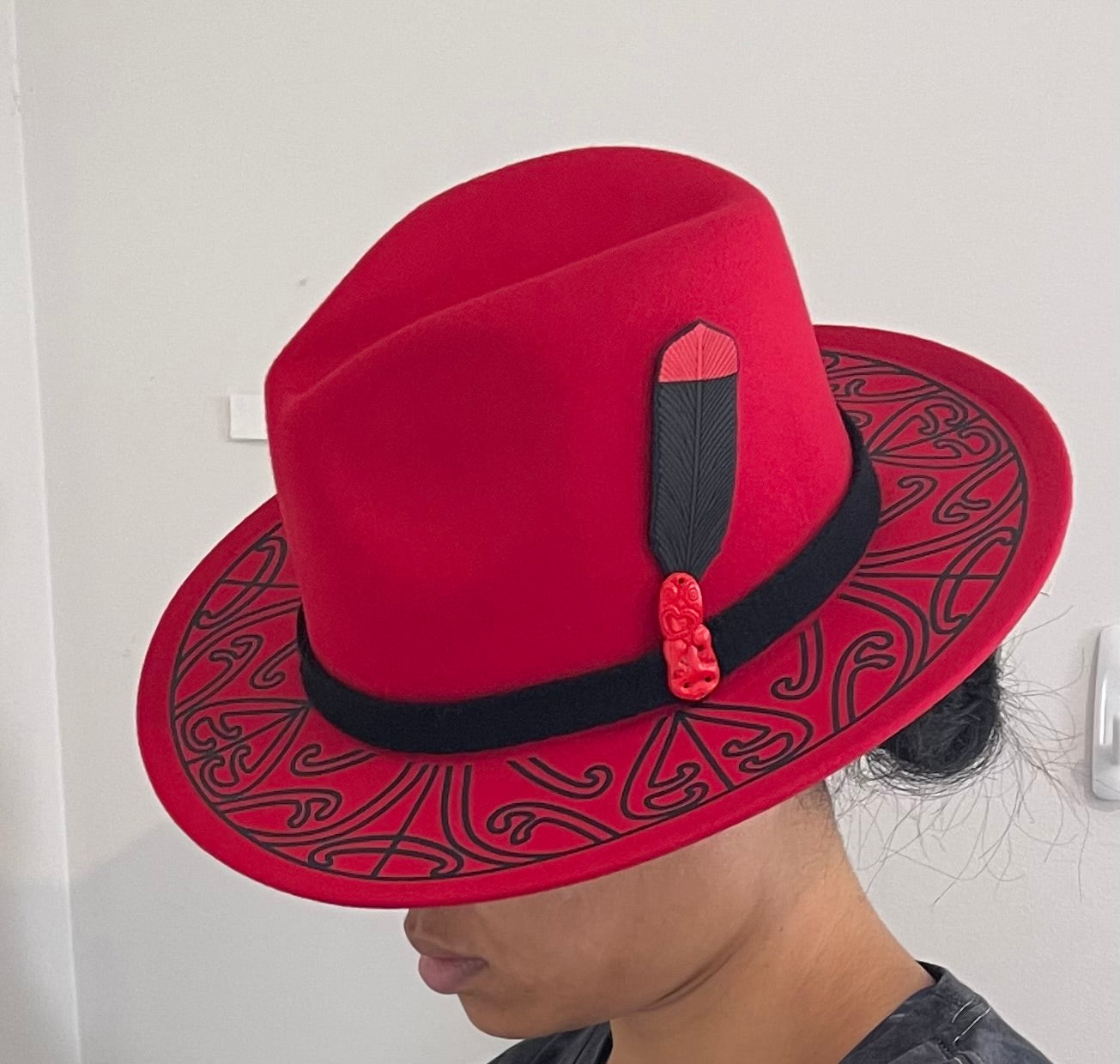 Potae - Red Fedora Felt Hat