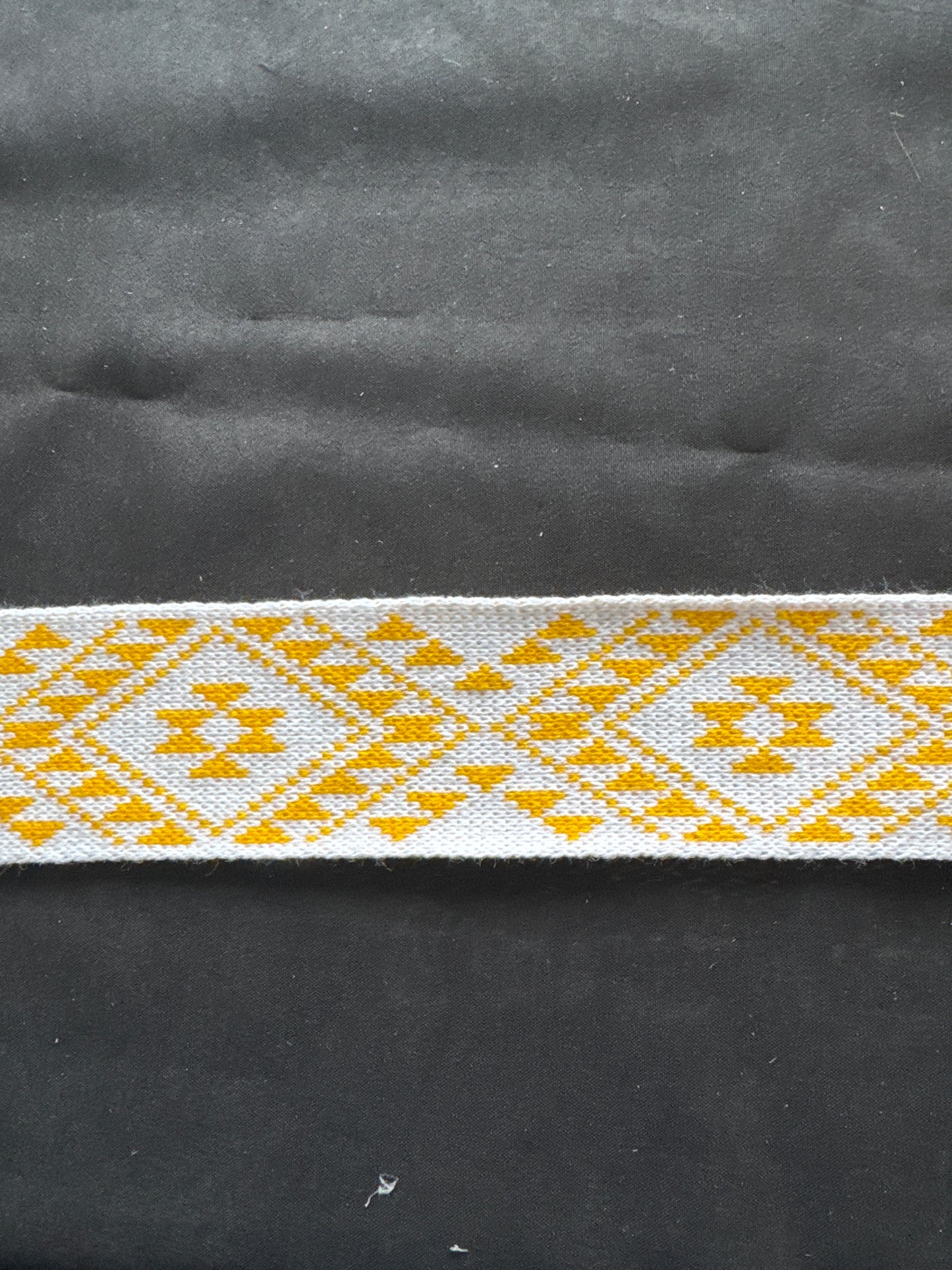 White and gold Pātiki - Taniko Band 2.5inch