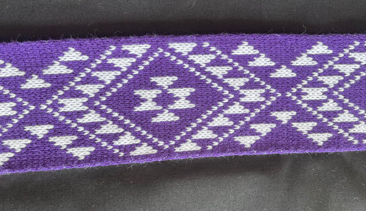 Purple and white Patiki- Taniko Band 2 in