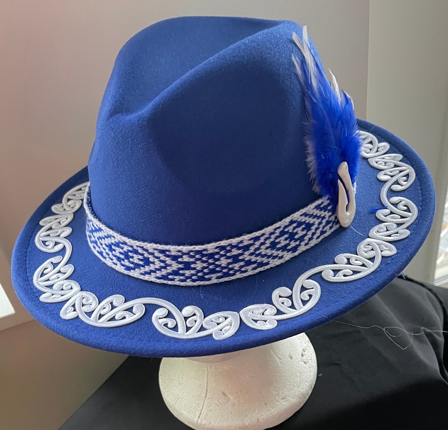 Potae - Royal Blue Fedora Felt Hat