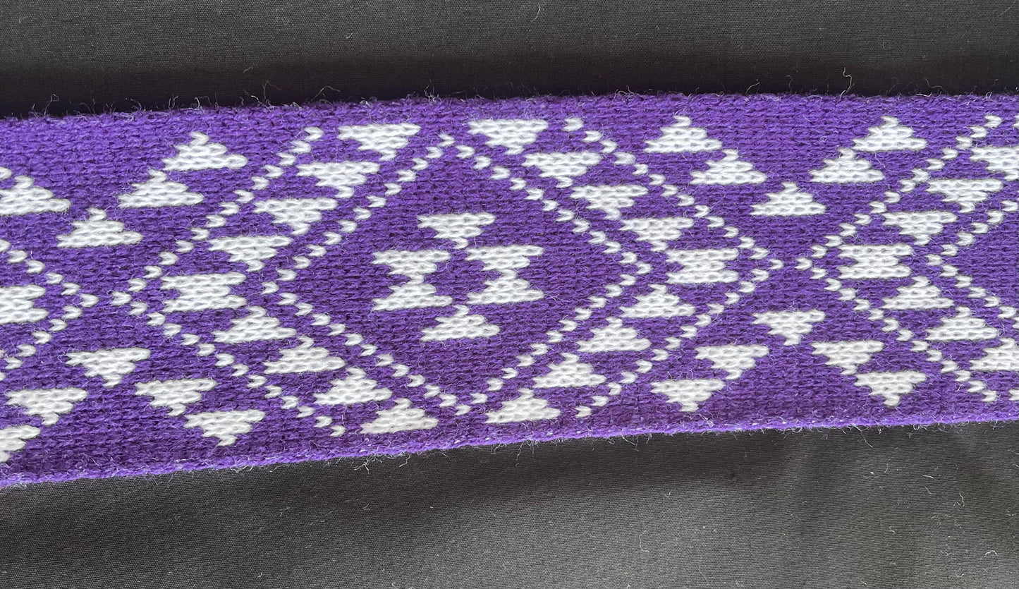 Purple and white 2.5 inch - Taniko Band