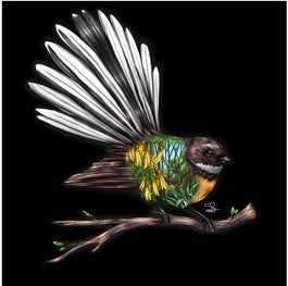Fantail LED Light Canvas With a Gift Card to Match