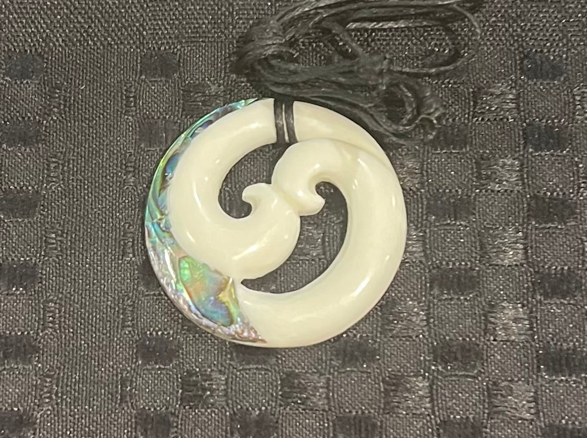 Koru Necklace - Bone Carving Necklace NZ - Maori Necklace