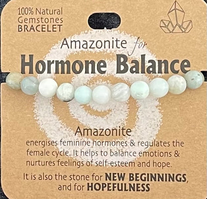 Gemstone Crystal Bracelet and pendant set - Hormone Balance