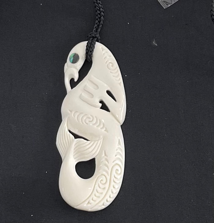 Manaia Bone Carving - NZ Bone Carving - Maori Necklace