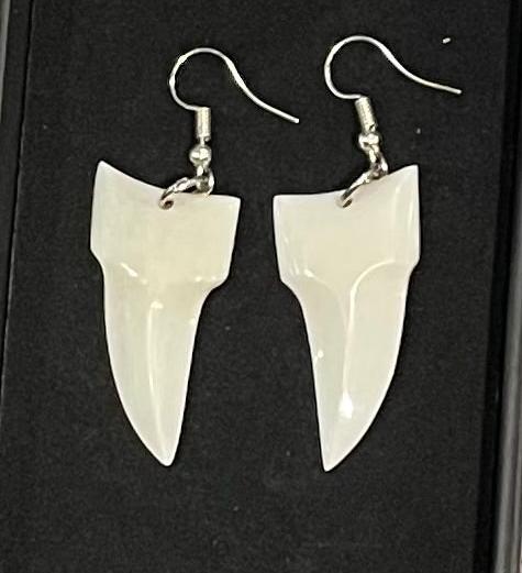 Mako Shark Teeth - Bone Earrings