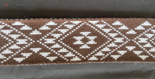 Chocolate and White Pātiki - Taniko Band 2inch