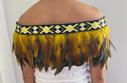 Yellow Feathered Maori Cape