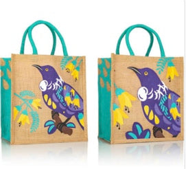 Tui- Hessian Bag - Canvas Bags NZ - Hessian Shopping Bags