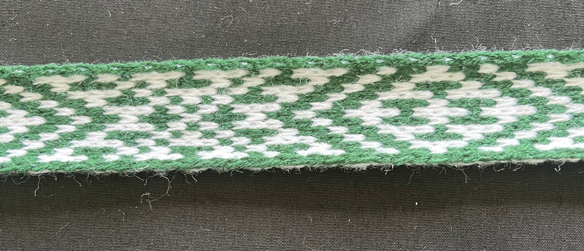 1inch Bottle Green and White - Taniko Band