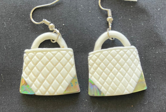 Kete with Paua - Bone Earrings 1