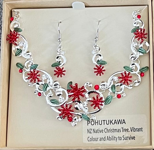 Puhutukawa Necklace Set