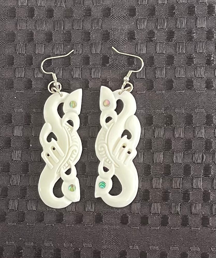 Manaia - Bone Earrings