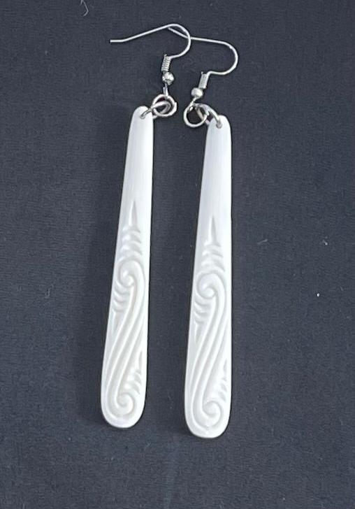 Medium Drop - Bone Carved Earrings