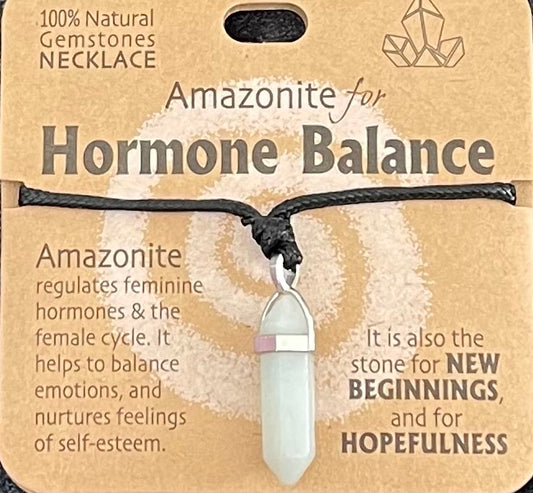 Gemstone Crystal Pendant - Hormone Balance