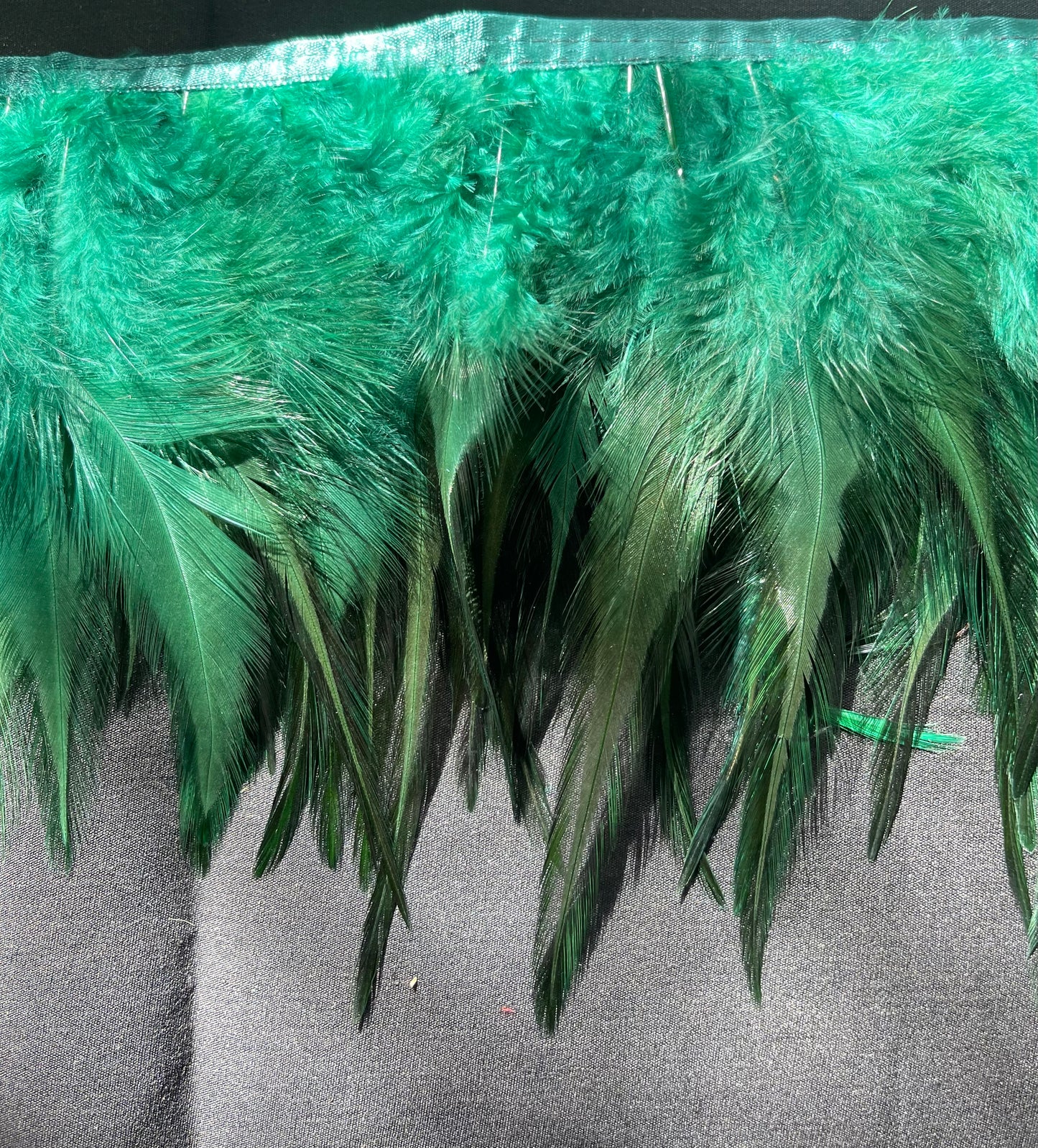 Bottle green Hen Feathers