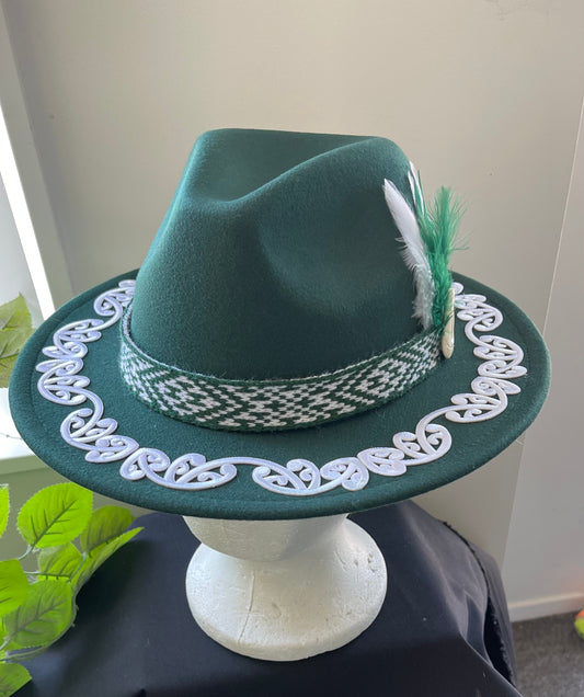 Potae - Bottle Green Fedora Felt Hat