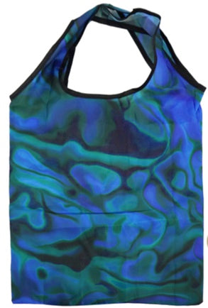 Paua print Nylon Folding Bag