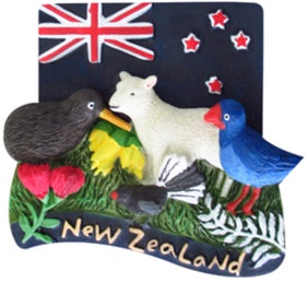Magnet NZ Animals & Flag