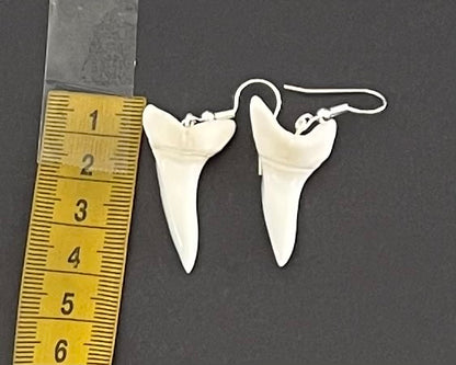 Real Mako Shark Teeth Earrings - No 11