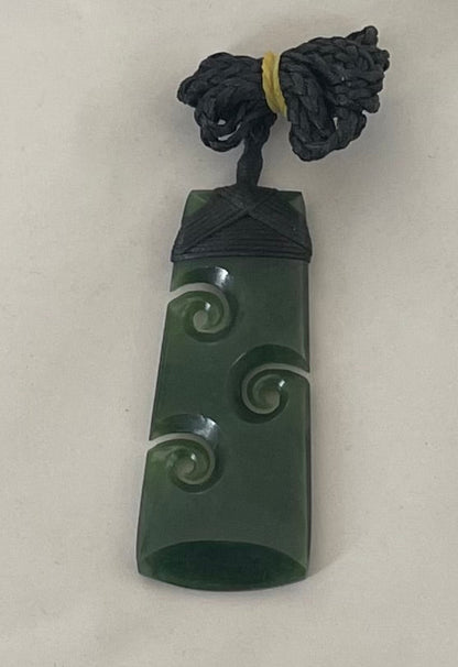 Toki with 3 koru Pounamu Necklace