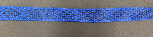 1inch Royal Blue and Black Taniko Band