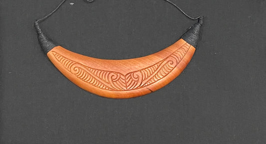 Breastplate Pendant - Maori necklace - Wood Necklace