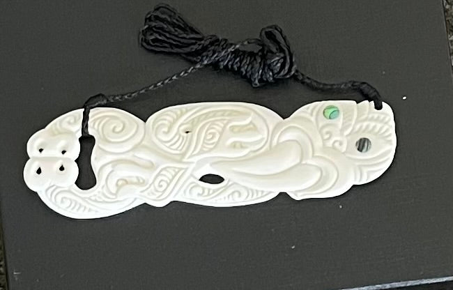 Tiki Pendant - Bone Carving - Maori Bone Necklace