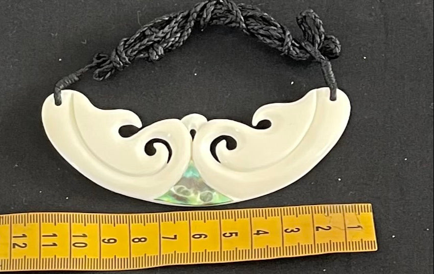Little $40 Breast Plate Pendant - Bone Carving