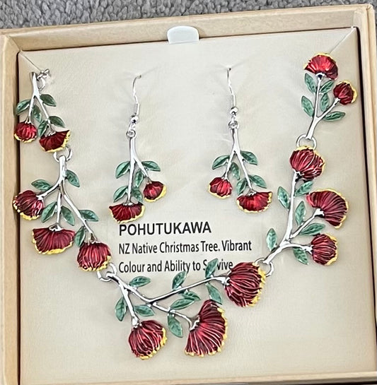 Puhutukawa Necklace Set