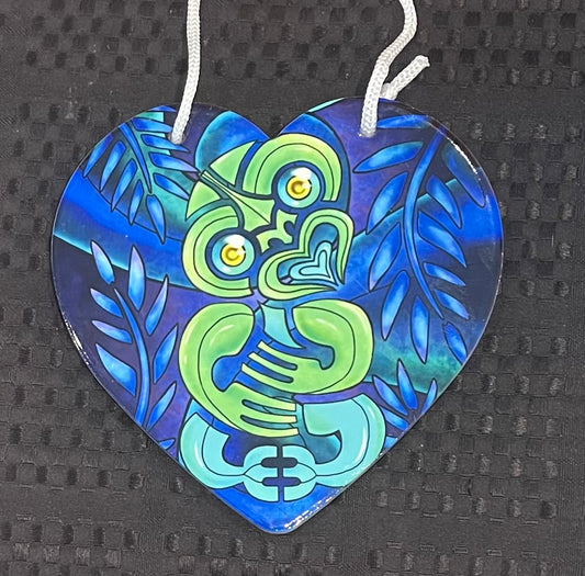 Tiki heart In Flight Wall Plaque - Ceramic Wall Art