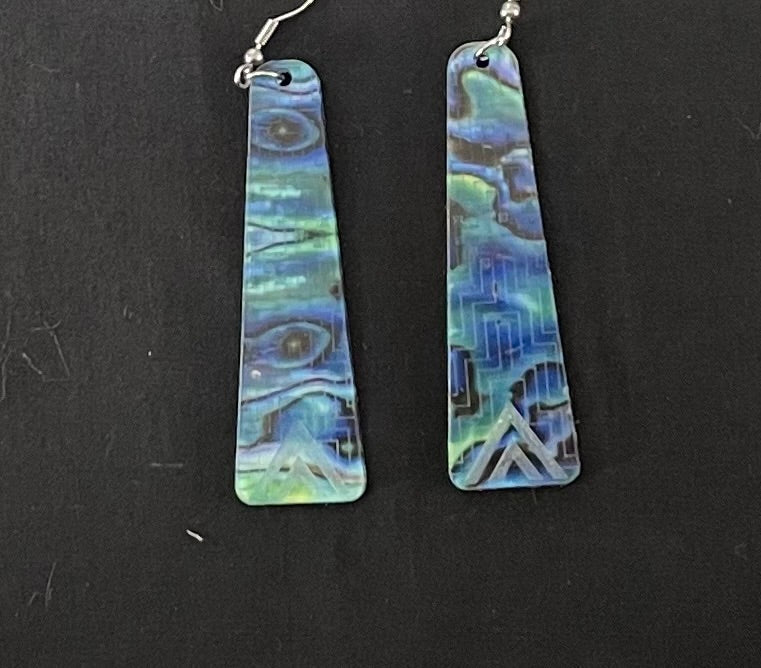 Paua resin drop Earrings