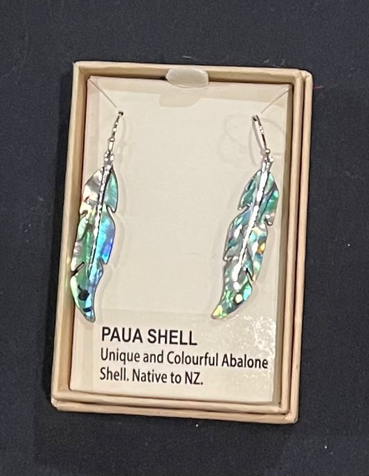 Paua feather Earrings