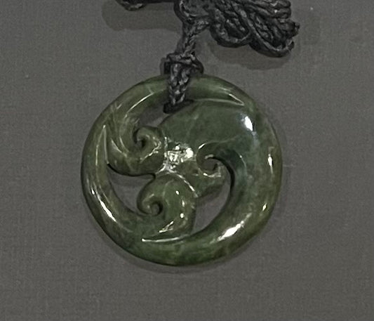 Triple Koro circle- Pounamu Necklace