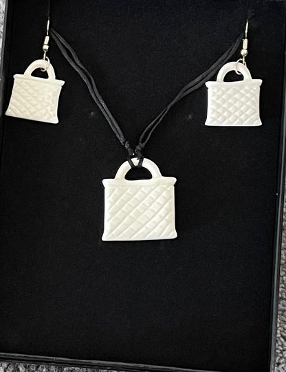 Bone Kete Set - Bone Necklace & Earrings