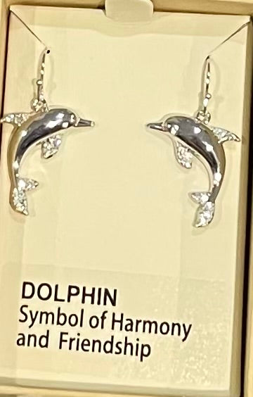 Silver Dolphin Earrings