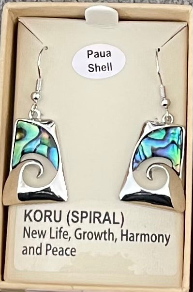 Paua  koru Earrings