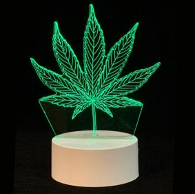 3D Colour Changing LED Night Light - Leaf Design