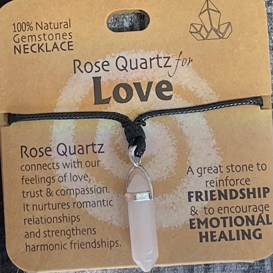 Gemstone Crystal Pendant - Love