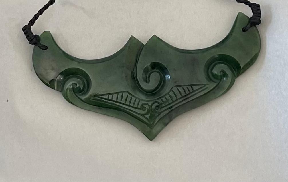 Greenstone Pounamu koru Breastplate