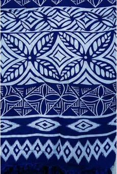 Pacifica Sarong - Bold Print in Navy Blue & White