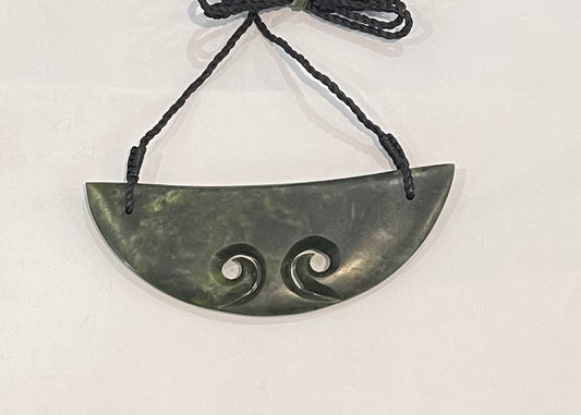 Greenstone Pounamu Koru Breastplate