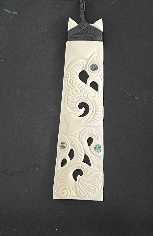 Large Toki Pendant - Bone Carving