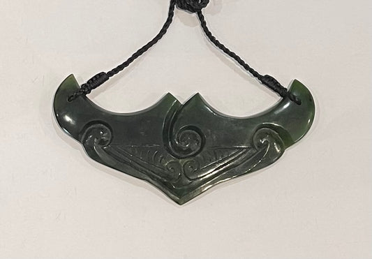 Greenstone Pounamu Koru Breastplate