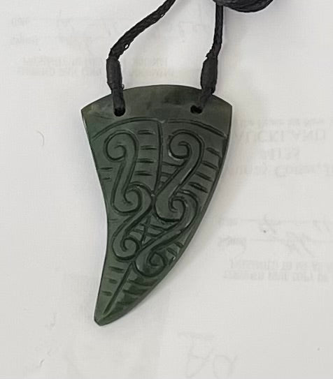 Shark tooth Greenstone Pounamu Necklace