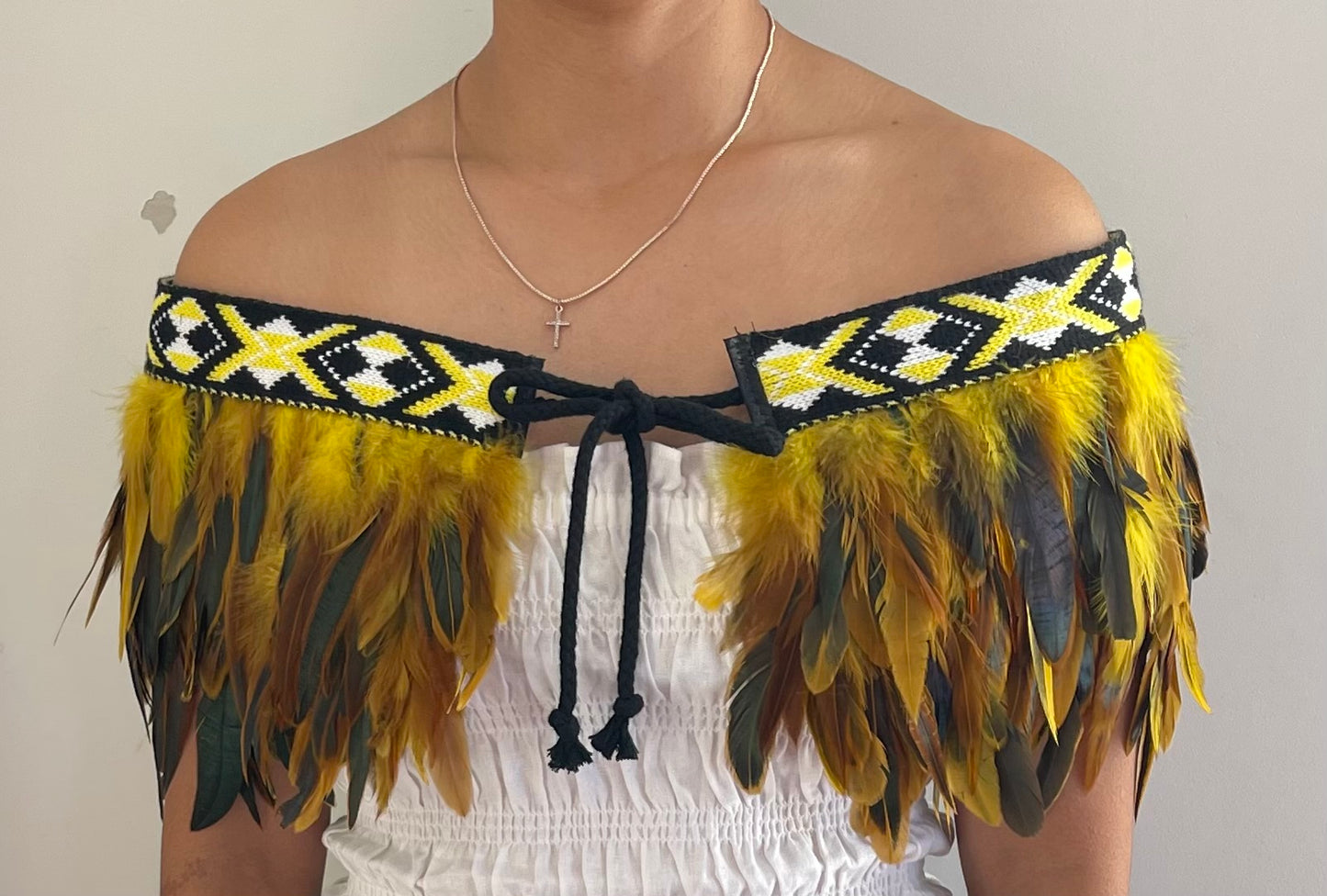 Yellow Feathered Maori Cape