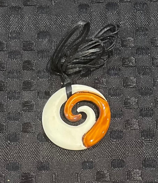 Koru Necklace - Bone Carving Designs - Bone Necklace 